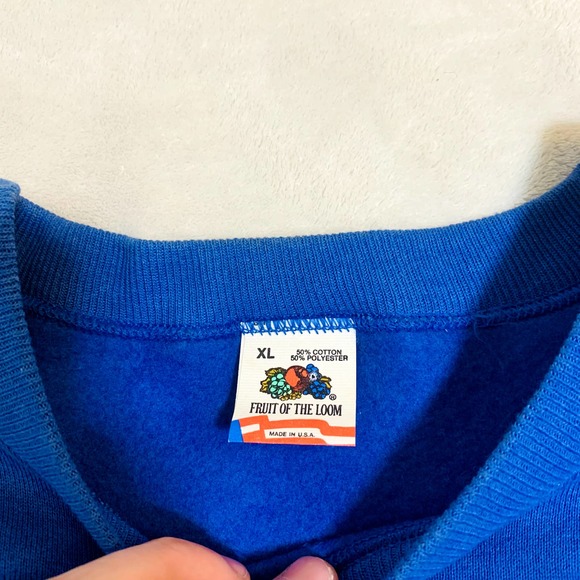 VTG 80's I Drove Alaska Hiway Goofy Blue Crewneck Sweatshirt Sz XL - Picture 5 of 8